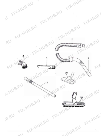 Взрыв-схема пылесоса Electrolux Z3321 - Схема узла L10 Hose B